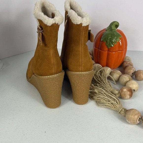 Franco Sarto Women's L-Ulayna Ankle Boots Sz 10 Color Whiskey Brown Suede NIB - Picture 6 of 12